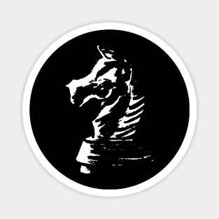 White Chess Horse Magnet